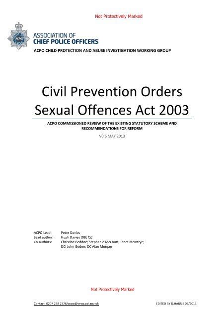 civil prevention orders sexual offences act 2003