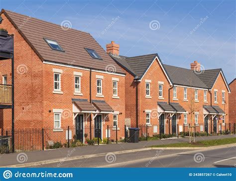 Semi Detached New Build Homes Uk Editorial Photography Image Of