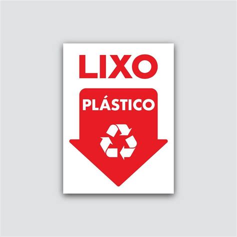 Placa Lixo Plástico 140x190mm