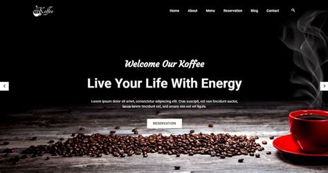 Great Coffee Shop Website Templates For Your Business