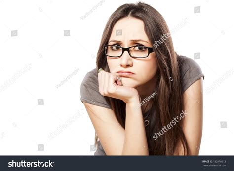 Disappointed Young Woman Glasses Stock Photo 192910613 Shutterstock