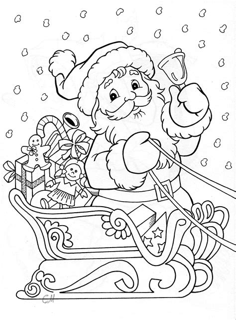 New Father Christmas Colouring Pages Coloring Coloringpages