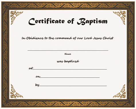 Baptism certificate is used by churches in order to verify that a person is baptized. 18 Blank Baptism Certificates | KittyBabyLove.com