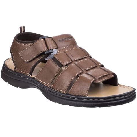 Hush puppies brown leather casual adjustable driving sandals shoes women's 10 m. Hush Puppies Spectrum Open Mens Fisherman Sandal - Sandals from Charles Clinkard UK