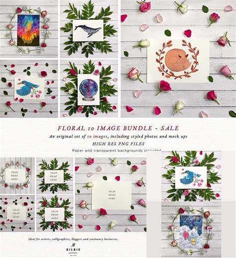 Download 12 Floral Mockups bundle | Free download