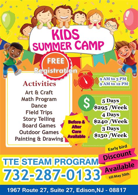 Kids Summer Camp Tte Steam Program Summer Camps For Kids Summer