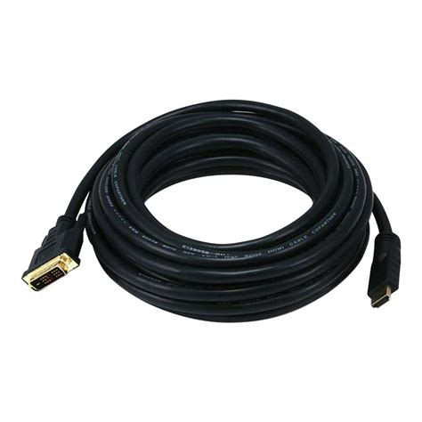 Monoprice Standard Hdmi Cable To Dvi Adapter Cable 25ft Cl2 In Wall