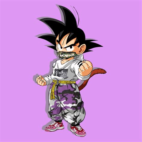 Hypebeast Goku Off White Bape Supreme Dragon Ball Super Art Anime