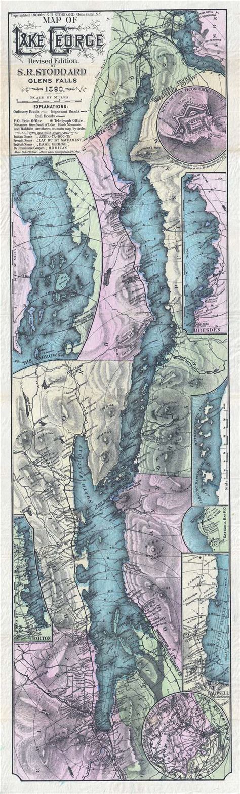Map Of Lake George Geographicus Rare Antique Maps