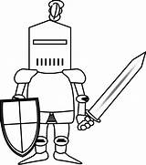 Knight Coloring Clipart Clip Ritter Line October Drawing Colouring Clipartbest sketch template