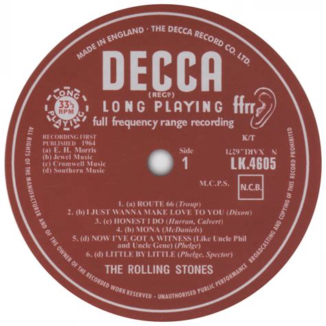 The Rolling Stones 1st Album Label