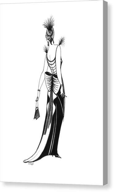 Art Deco Lady Claire Louise 2 Painting By Di Kaye