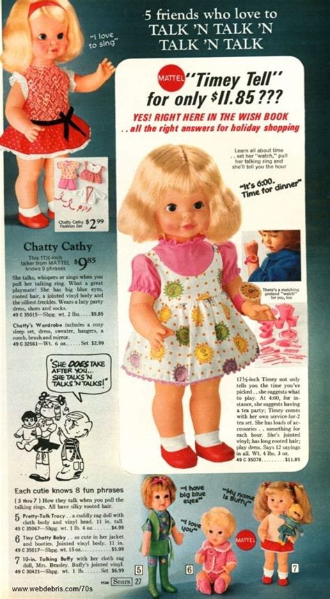 Chatty Cathy And Timey Tell 1971 Chatty Cathy Chatty Cathy Doll