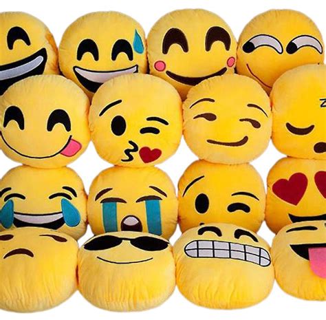 Stofftiere Spielzeug Emoji Pillow Soft Plush Emoticon Round Cushion