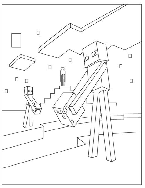 Free Coloring Pages Minecraft Wither Storm