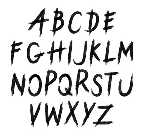 Premium Vector Font Of Grunge Letters Hand Drawn Ink Alphabet