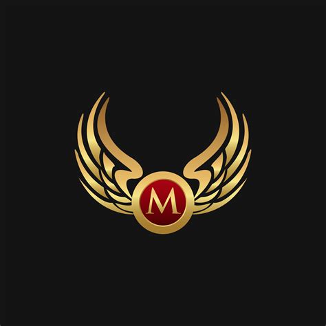 Check spelling or type a new query. Luxury Letter M Emblem Wings logo design concept template ...