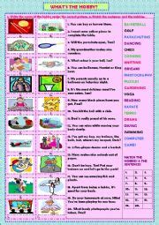 English worksheets: Hobbies worksheets, page 15