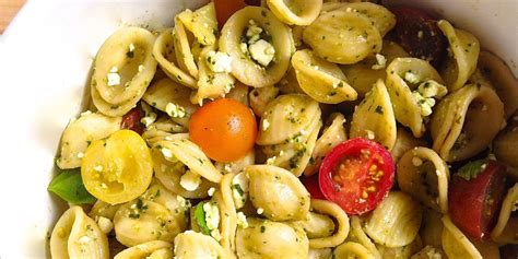 Throw in fresh summer greens, grilled chicken or fish, canned tuna and olives or leftover roast vegies for a great side or meal in itself. Best Pesto, Feta, and Cherry Tomato Pasta Salad Recipe ...
