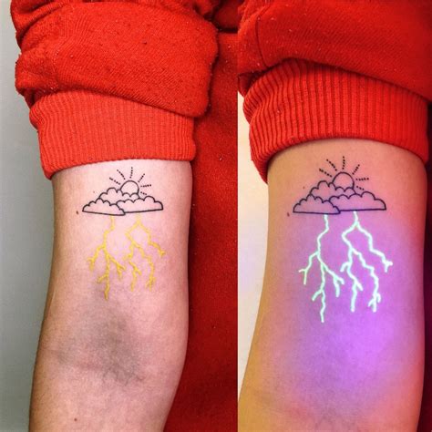 Lightning Cloud Uv Tattoo By Tukoi Tattoo Insider