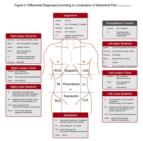 Abdominal Pain Differential Diagnosis According To Localization Of