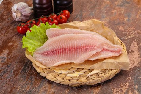 Raw Tilapia Fish Stock Image Image Of Gourmet Kitchen 150663737