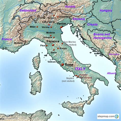 Stepmap Italy Overview Landkarte Für Italy