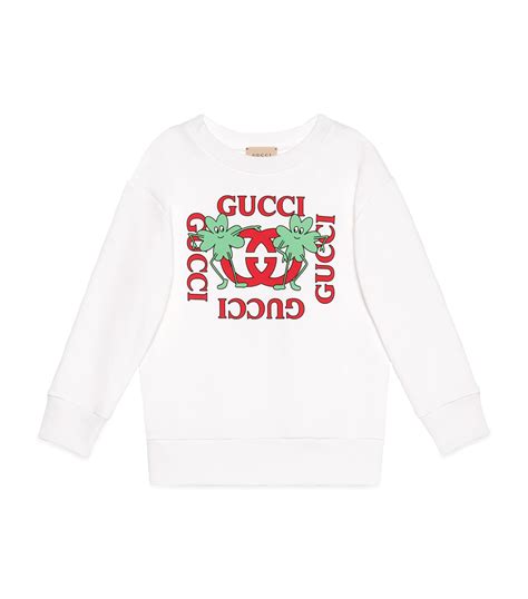 Gucci Kids White Graphic Sweatshirt Harrods Uk