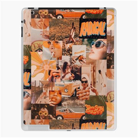Vintage Orange Aesthetic Collage IPad Case Skin For Sale By Micdoom