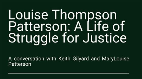 Louise Thompson Patterson A Life Of Struggle For Justice Youtube