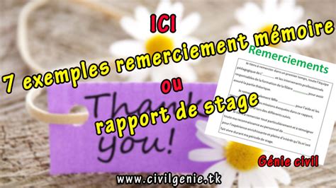 Exemple Remerciement Rapport De Stage Master Salutations Populaires