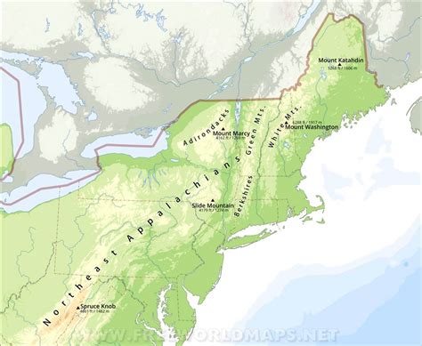 Northeast Region Landforms