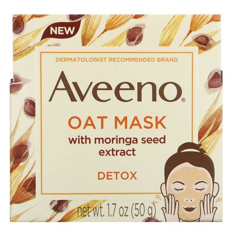 Aveeno Oat Beauty Mask With Moringa Seed Extract Detox 17 Oz 50 G