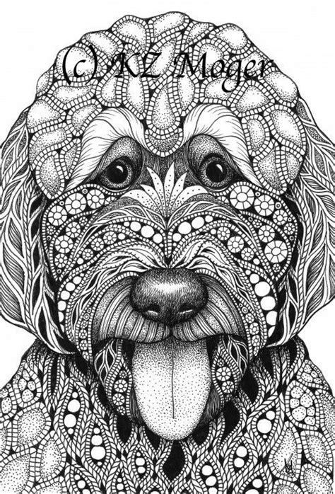Labradoodle Labradoodle Art Labradoodle Drawing Dog Coloring Page