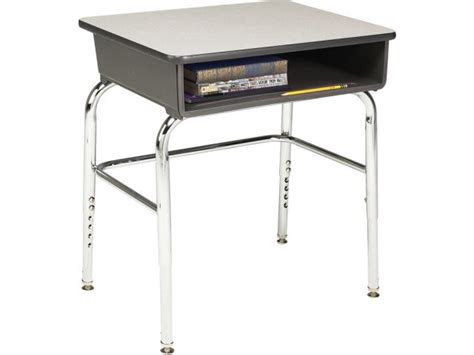 Adjustable Height Open Front School Desk Laminate U Brace Acd 1100u