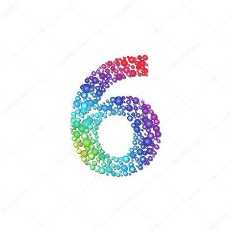 Circle Rainbow Number 6 — Stock Vector © 1001holiday 43361573