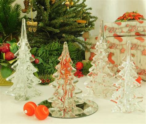 Vintage Glass Christmas Trees Art Glass Sculpture Old Etsy Glass