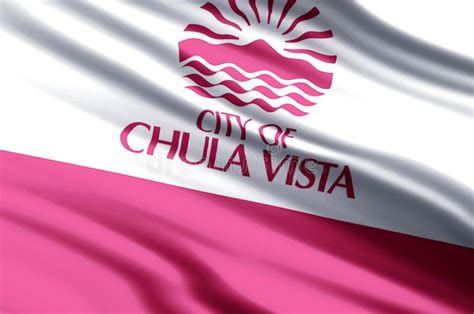 Chula Vista California 3d Wave Flag Illustration Auf Dem Sieger Podium