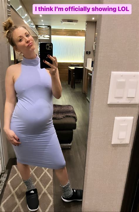 Kaley Cuoco Shows Off Her Bump