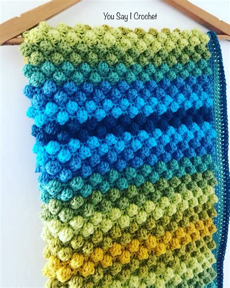 Crochet Pattern For Bobble Crochet Blanket Etsy