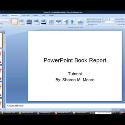 Powerpoint Book Report Tutorial