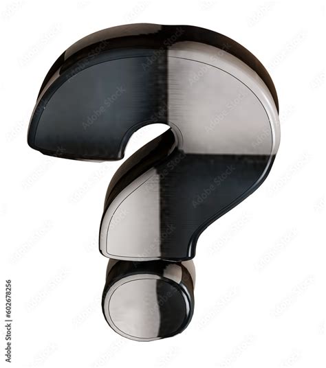 Question Mark Black And White Upholstered 3d Question Mark In