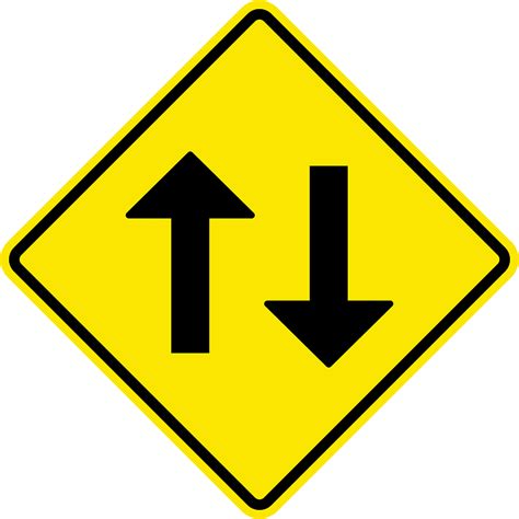 Two Way Traffic Ahead Sign In Jamaica Clipart Free Download