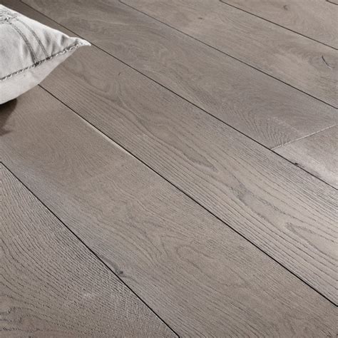 Smoked Grey Brushed And Oiled Engineered Oak Wood Flooring 125mm Wide