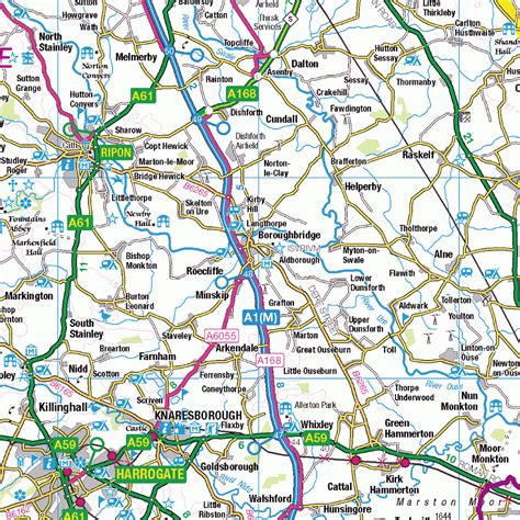 North Yorkshire County Map Xyz Maps