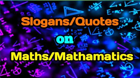 Slogan On Mathematicsmaths Mathsmathematics Quotes Mathematics