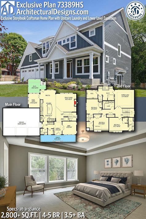 Plan 73389HS Exclusive Storybook Craftsman Home Plan With Upstairs