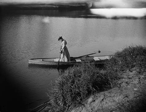 Woman In Rowboat Photograph Wisconsin Historical Society