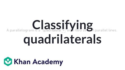 Quadrilaterals Classifying Shapes Geometry 5th Grade