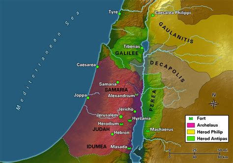 Herodian Kingdoms Map Bible Odyssey